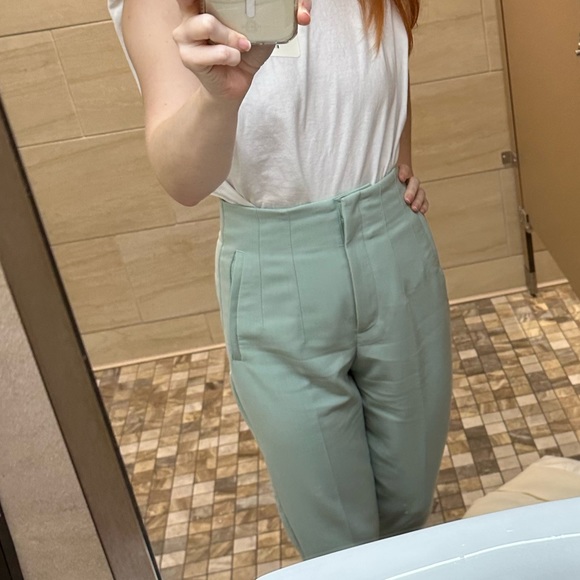 High waisted mint trousers - Picture 7 of 7